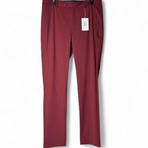 Boston Scott Pants Golf Tech 40/33 Merlot Performance NWT $125 MSRP